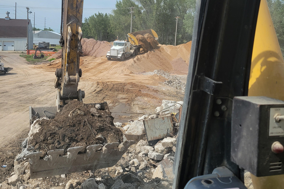 Clearing debris